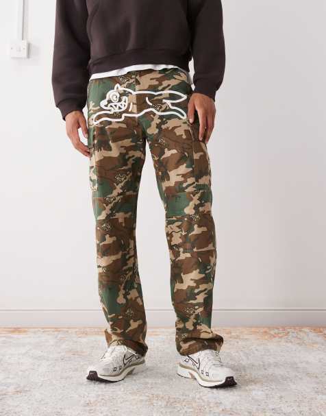 ICECREAM running dog cargo trousers in camo - view 1