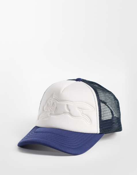 ICECREAM running dog embroidery trucker cap in navy - view 1
