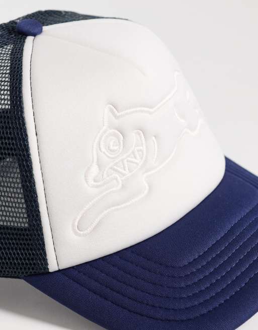 ICECREAM running dog embroidery trucker cap in navy, 3 of 3
