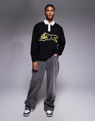 Icecream Running Dog Rugby Shirt In Black