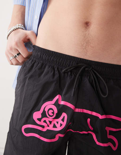 ICECREAM running dog swim shorts in black ASOS