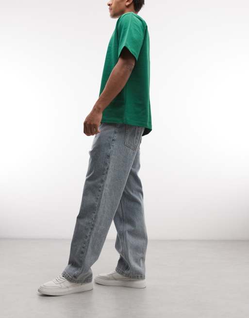 ICECREAM scoop denim jeans with running dog applique in mid wash blue, 2 of 5