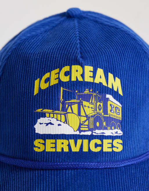ICECREAM services logo cord trucker cap in blue, 3 of 3