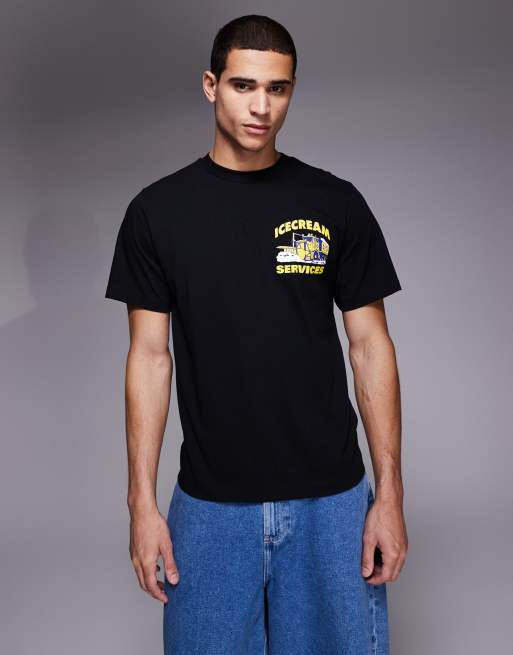 ICECREAM - Services - T-shirt nera con logo, 3 di 5
