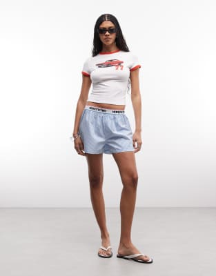 ICECREAM soft serve boxer shorts with logo waistband in blue stripe blue stripe 11590₽