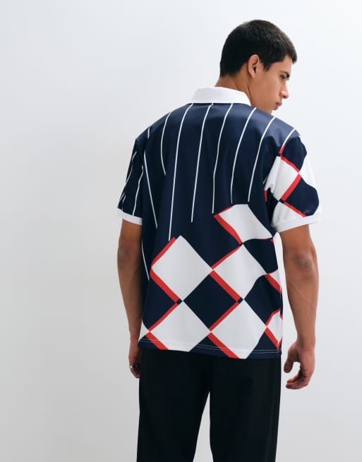 ICECREAM soft serve football shirt in navy, 2 of 5