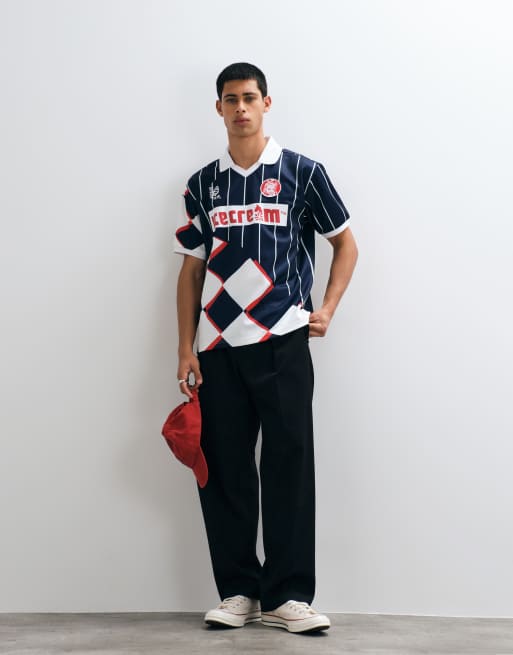 ICECREAM soft serve football shirt in navy, 4 of 5