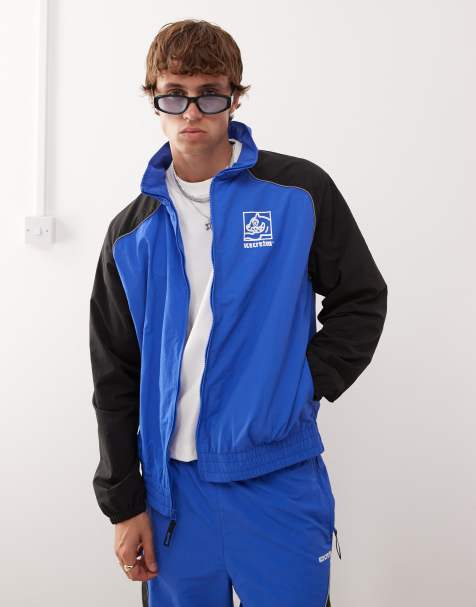 ICECREAM soft serve track jacket co-ord in blue and black - view 1