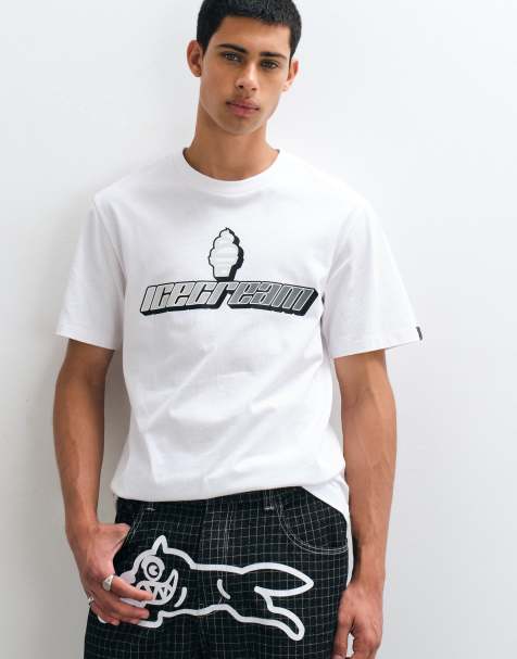 ICECREAM sppedway gradient graphic t-shirt in white - view 1
