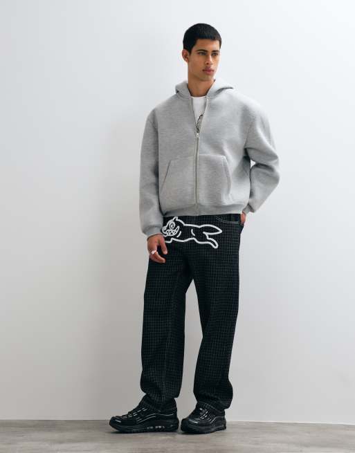 ICECREAM  straight leg double scoop ripstop detail denim jeans in black, 5 of 5