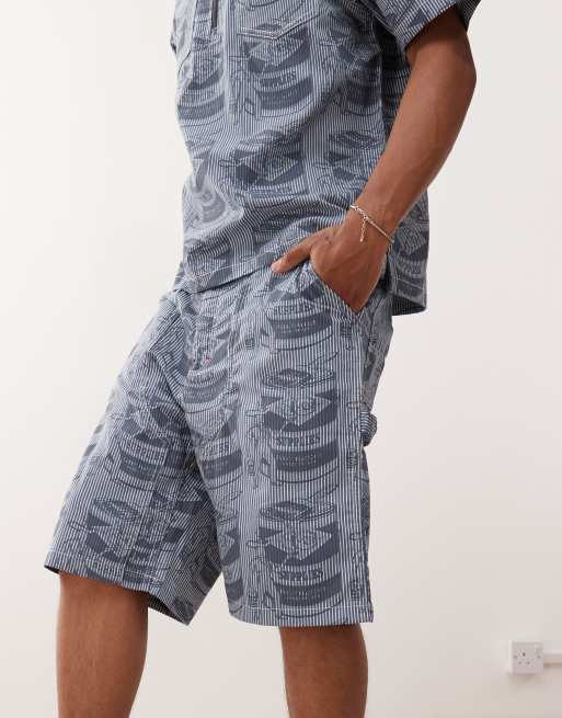 ICECREAM supplies work all over printed shorts in blue - part of a set, 2 of 5