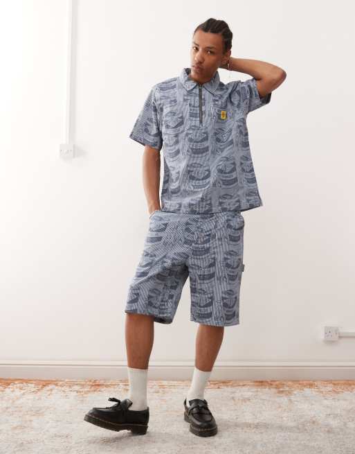 ICECREAM - Supplies Work - Overhemd met print in blauw, deel van co-ord set, 4 van 4