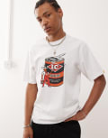 [ICECREAM] ICECREAM supplies work print short sleeve t-shirt in white Chest 32-35 WHITE