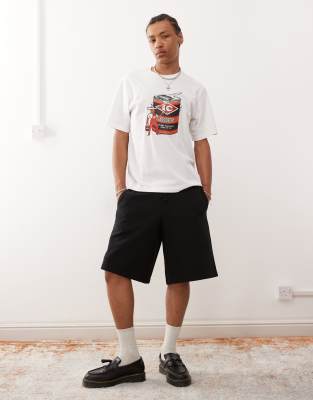 ICECREAM supplies work short print sleeve t-shirt in white - view 1