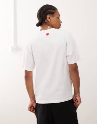 Icecream Supplies Work Short Print Sleeve T-shirt In White