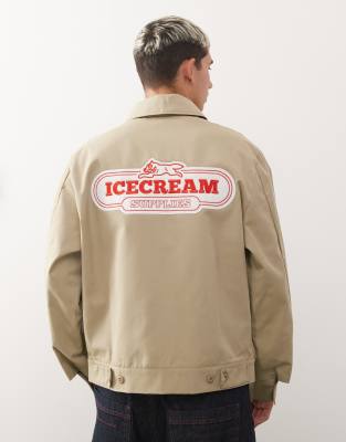 Icecream Supplies Worker Jacket In Neutral