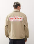 [ICECREAM] ICECREAM supplies worker jacket in beige-Neutral M BEIGE