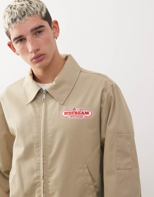 ICECREAM supplies worker jacket in beige