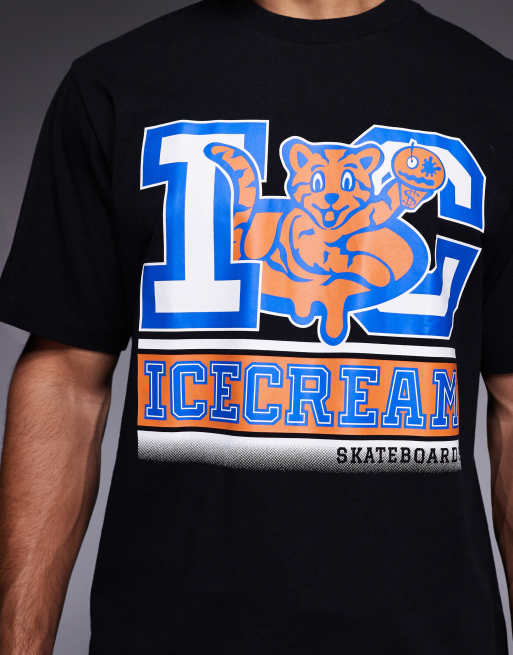 ICECREAM – Svart t-shirt med Cubs-logga och motiv, 5 av 5