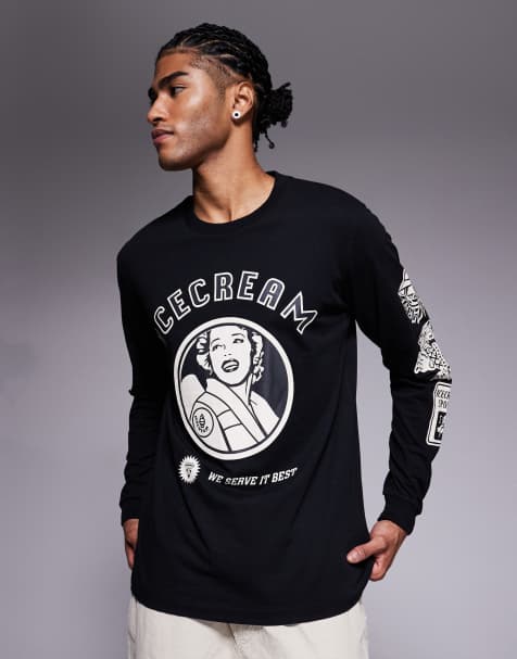 ICECREAM - T-shirt à manches longues avec motifs graphiques - Noir - view 1