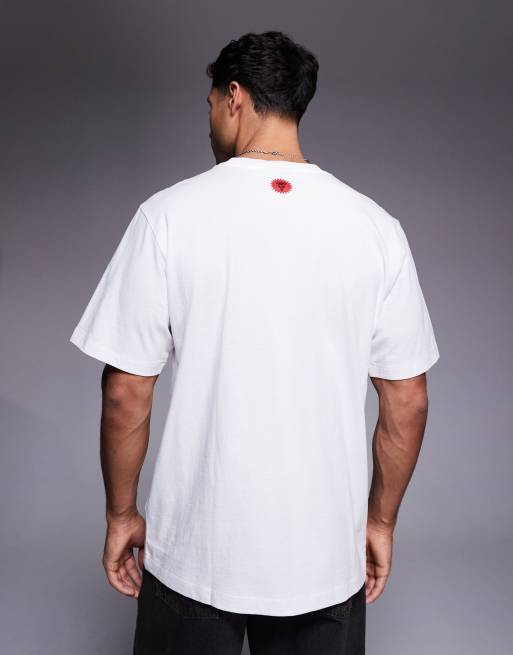 ICECREAM - T-shirt bianca con cane che corsa color gocce di cioccolato, 3 di 5