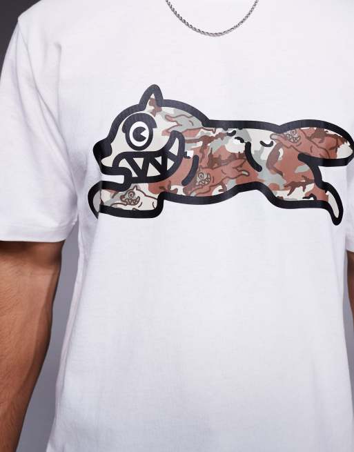 ICECREAM - T-shirt bianca con cane che corsa color gocce di cioccolato, 5 di 5