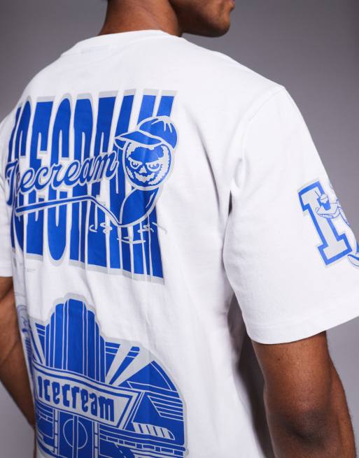 ICECREAM – T-Shirt in Weiß mit mehrfarbigem Grafikprint, 5 von 5