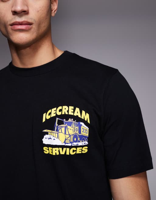 ICECREAM - T-shirt met logo in zwart, 5 van 5