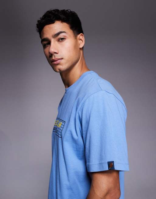 ICECREAM - T-shirt met 'Nice to see you'-logo in lichtblauw, 4 van 5
