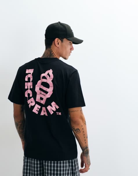 ICECREAM T-shirt met print op de achterkant in zwart - view 1