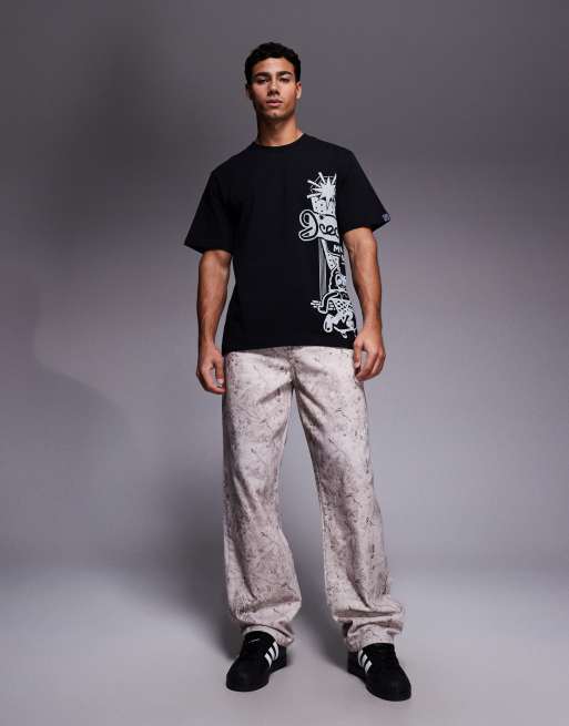 ICECREAM - T-shirt met road trip-motief in zwart, 2 van 5