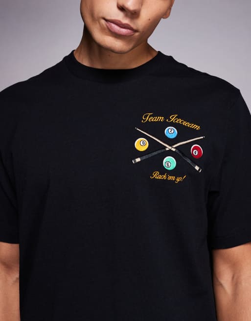 ICECREAM - T-shirt met 'Trick Shot'-print in zwart, 5 van 5