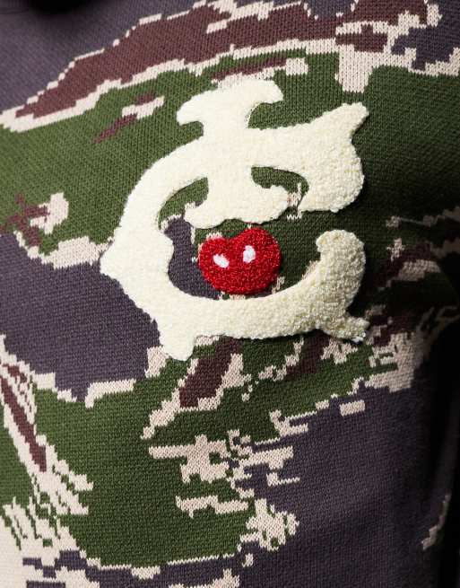ICECREAM tiger stripe camo knitted sweatshirt, 4 of 5
