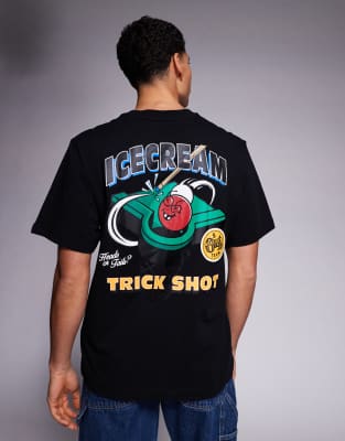 ICECREAM trick shot t-shirt in black black