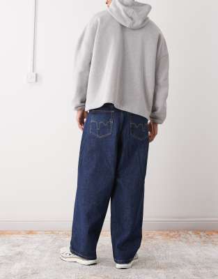 Icecream Dog-motif Straight-leg Denim Trousers In Blue