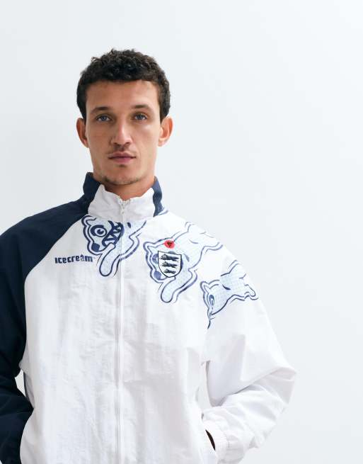 ICECREAM - Veste de survêtement à empiècements et imprimé chien - Blanc, 5 de 5
