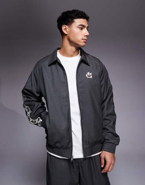 ICECREAM - Veste de survêtement d'ensemble à rayures fines et logo - Anthracite - view 1