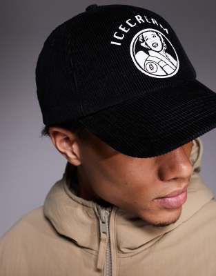 ICECREAM - Waitress - Casquette de baseball en velours côtelé - Noir