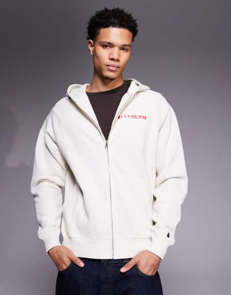 ICECREAM waitress zip through hoodie in off white - view 1
