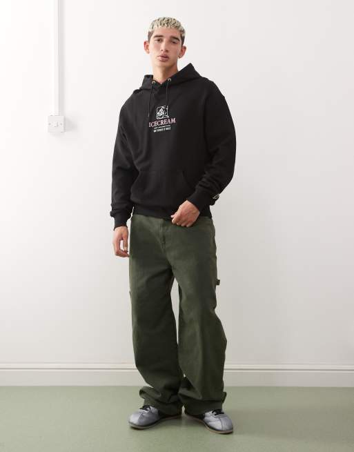 ICECREAM we serve it best pullover hoodie in black, 2 of 5