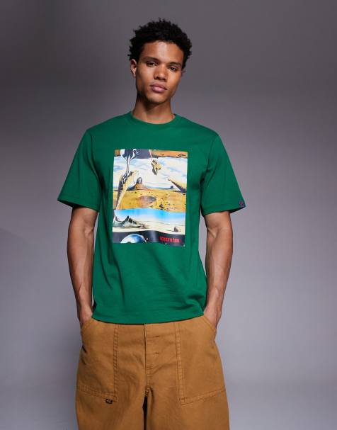ICECREAM dreamscape print short sleeve t-shirt in green