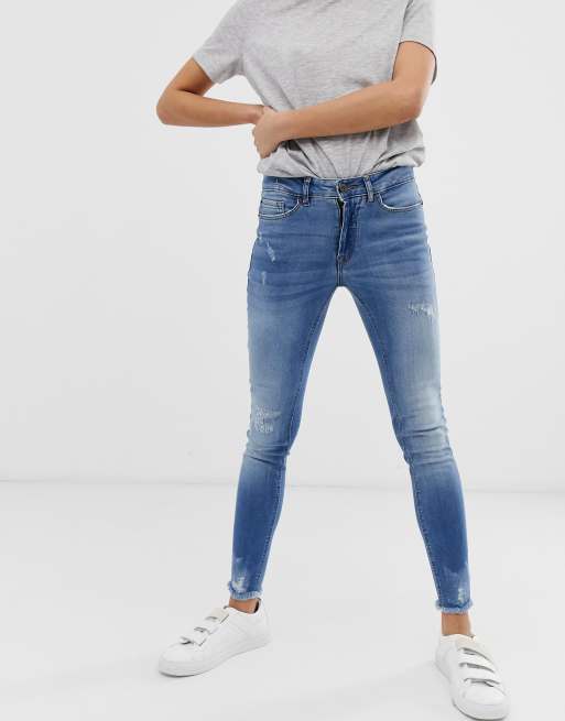 fætter jul ventilation Ichi destroyed skinny jeans | ASOS