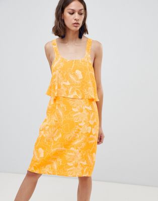 ichi orange dress