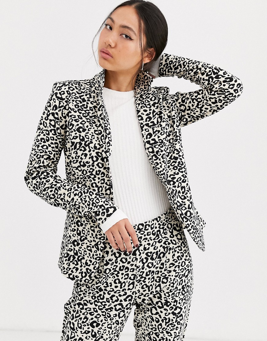 Ichi – Leopardmönstrad kostymjacka-Flerfärgad