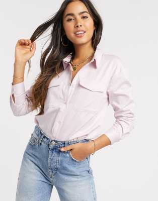 Ichi Textured Blouse-pink