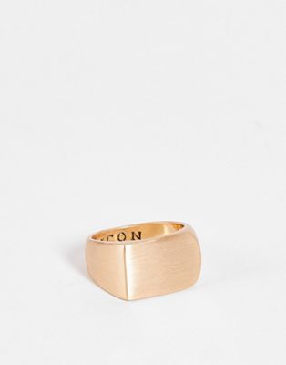 Icon Brand asymmetric signet ring in gold