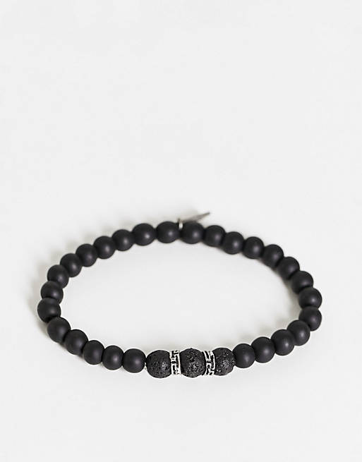  Icon Brand beaded bracelet in black 