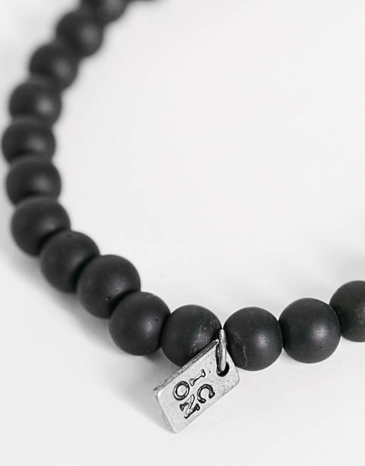  Icon Brand beaded bracelet in black 
