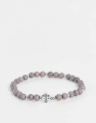 Icon Brand Icon Brand beaded stretch bracelet in grey