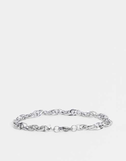 Icon Brand - Bracelet à gros maillons en acier inoxydable - Argenté, 2 de 4
